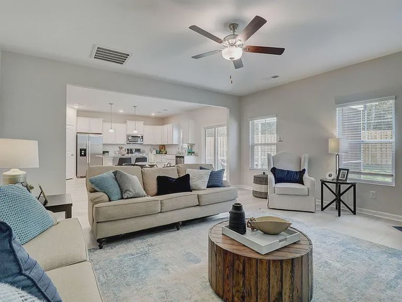 Furnished interior view inside a new home in Providence Station at Trolley Run, Aiken (Image 6).