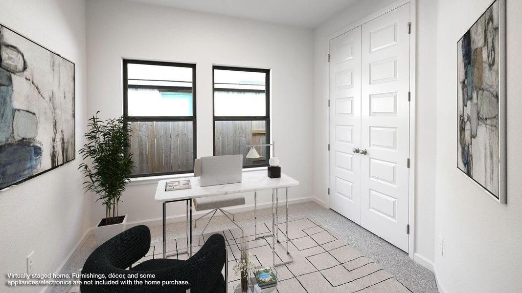 Furnished interior view inside a new home in Crosswinds, Kyle (Image 12).