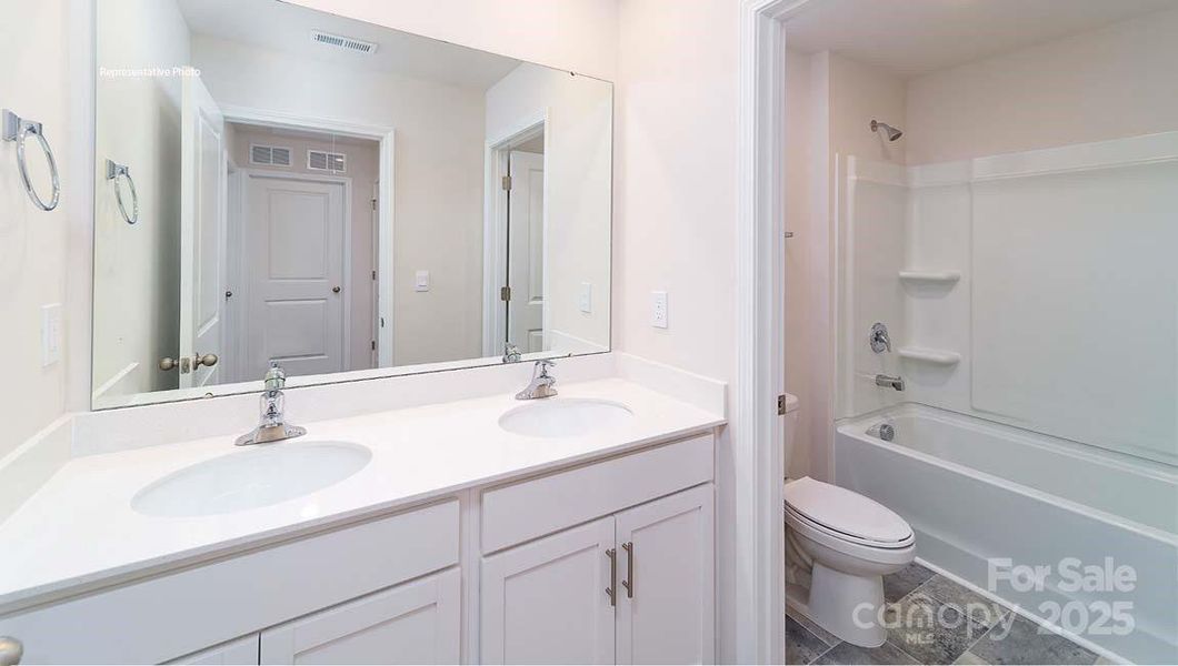 Furnished interior view inside a new home in Clark Creek Landing, Lincolnton (Image 1).