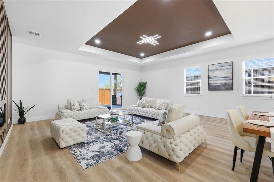 Furnished interior view inside a new home in , Denton (Image 36).