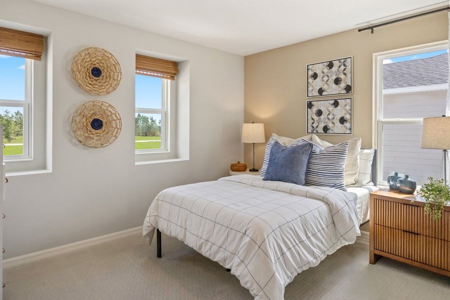 Spacious secondary bedrooms