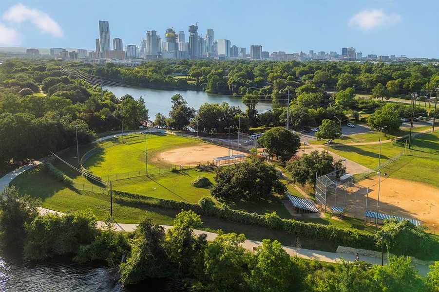 Sports fields just down the street.