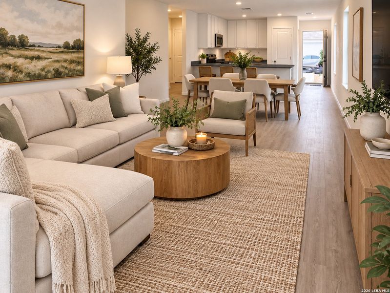 Furnished interior view inside a new home in Sapphire Grove, San Antonio (Image 6).