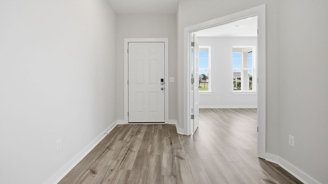 Interior Entry with entrance to study Interior Entry with entrance to study