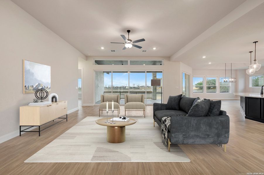 Furnished interior view inside a new home in Megans Landing – Half-Acre Homesites, Castroville (Image 3). Furnished interior view inside a new home in Megans Landing – Half-Acre Homesites, Castroville (Image 3).