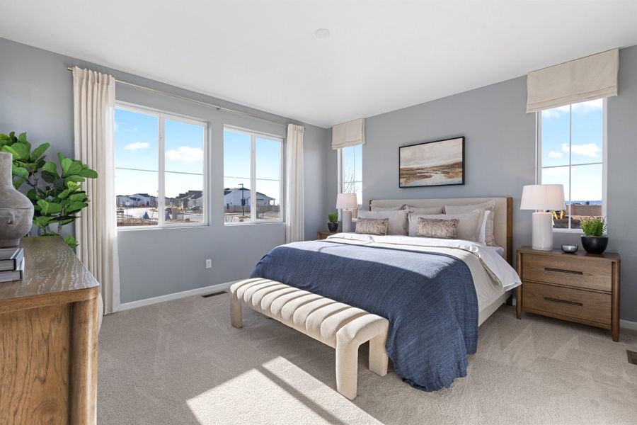 Representative furnished interior of a home built from the 4901 by Risewell Homes in The Aurora Highlands, Aurora (Image 13).