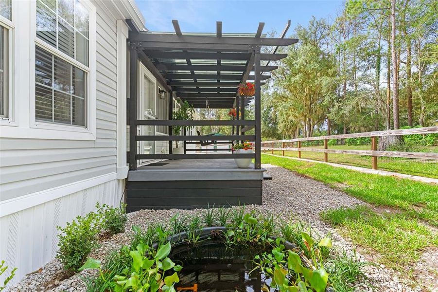 Exterior details and patio area of a home in , Brooksville (Image 29).
