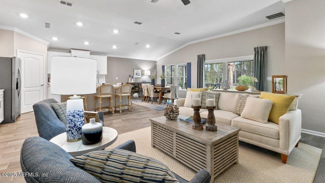 Furnished interior view inside a new home in American Village, Palm Coast (Image 12).