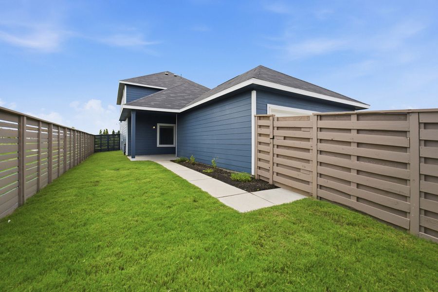 Exterior details and patio area of a home in Austin Point, Richmond (Image 27).