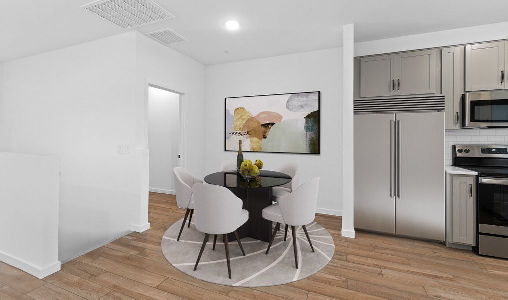 Kitchen with ample cabinet space