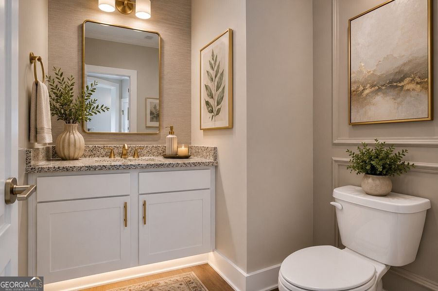 Furnished interior view inside a new home in The Fairways at Mirror Lake, Villa Rica (Image 36).