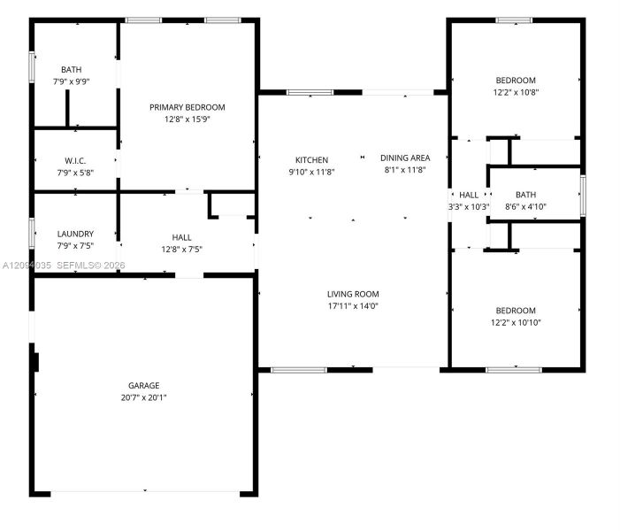 2D floor plan layout of this home in , Sebring, FL (Image 3). 2D floor plan layout of this home in , Sebring, FL (Image 3).