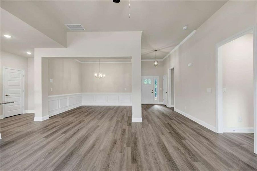 Spacious, unfurnished interior of a new home in Park Place, Bowdon (Image 34). Spacious, unfurnished interior of a new home in Park Place, Bowdon (Image 34).