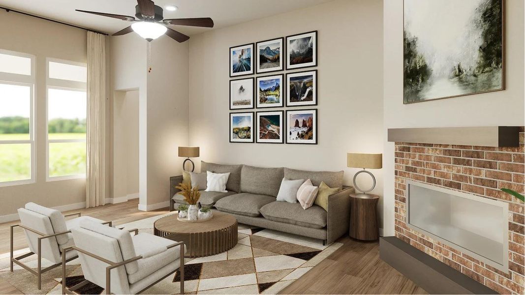 Furnished interior view inside a new home in Samara: Wentworth, League City (Image 5). Furnished interior view inside a new home in Samara: Wentworth, League City (Image 5).