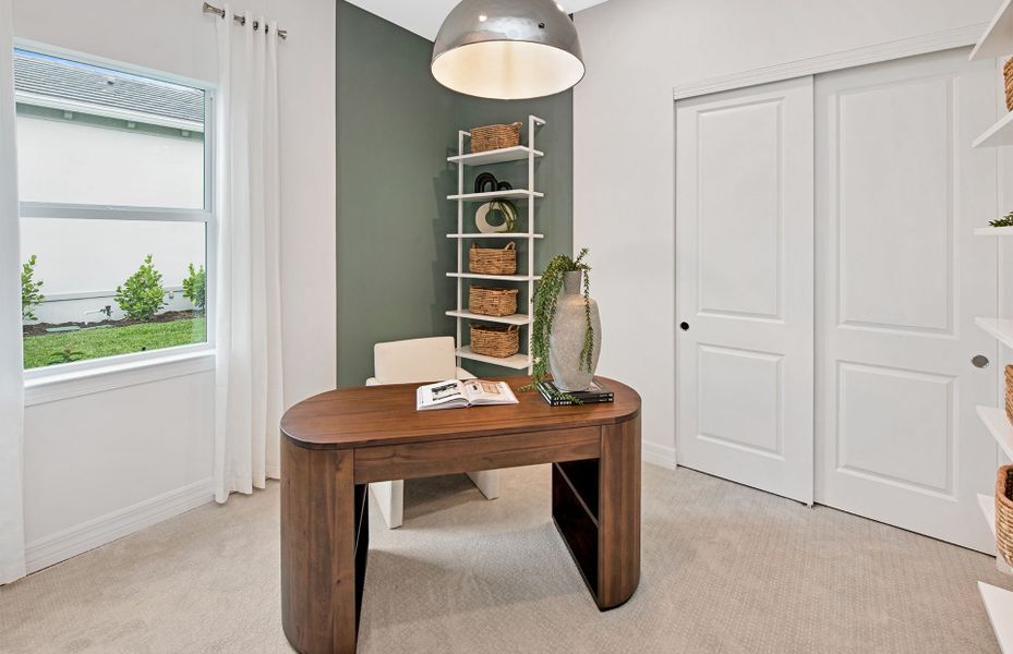 Representative furnished interior of a home built from the Prestige by DiVosta in Emerson Oaks, Vero Beach (Image 10).