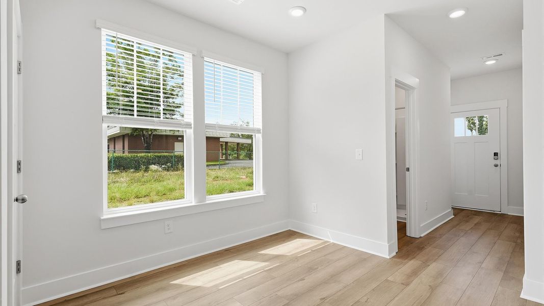 Cozy breakfast area that blends warmth, function, and effortless style located near Downtown Anderson