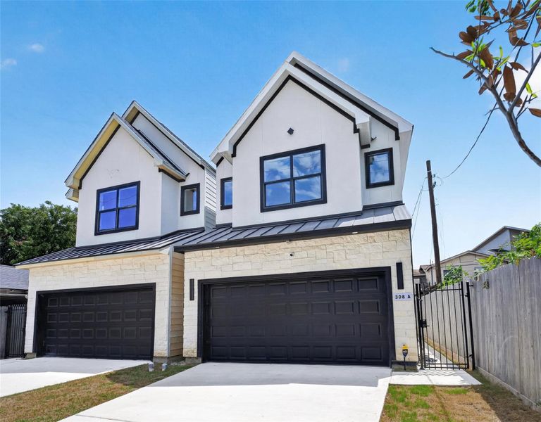 Modern-Stucco & Brick front elevation Modern-Stucco & Brick front elevation
