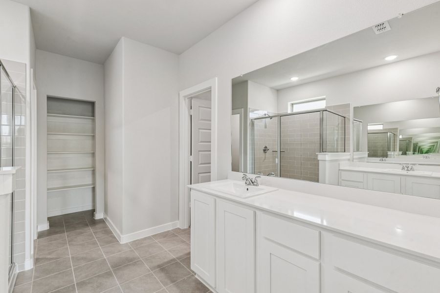 Primary Bathroom in the Winters home plan by Trophy Signature Homes – REPRESENTATIVE PHOTO