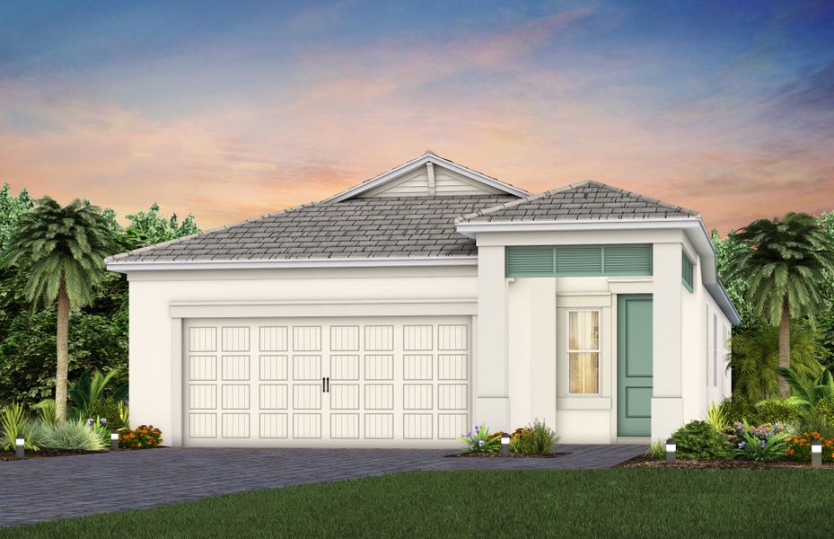 Representative exterior photo of a completed home built from the Hallmark by Pulte Homes in SeaFlower, Bradenton, FL (Image 13). Representative exterior photo of a completed home built from the Hallmark by Pulte Homes in SeaFlower, Bradenton, FL (Image 13).