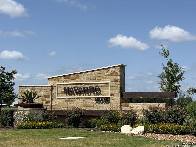 Front exterior of a new home in Navarro Ranch: Watermill Collection, Seguin, TX, highlighting curb appeal (Image 18). Front exterior of a new home in Navarro Ranch: Watermill Collection, Seguin, TX, highlighting curb appeal (Image 18).
