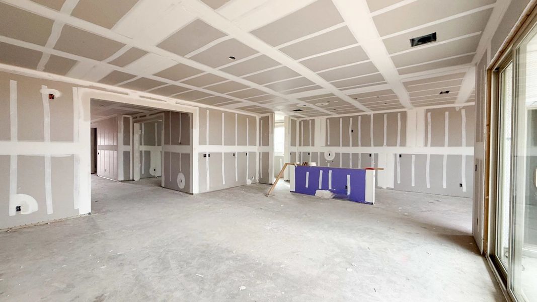 Great room and kitchen