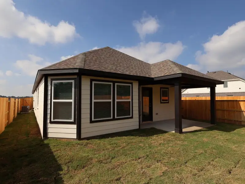 Exterior details and patio area of a home in Sorella, Tomball (Image 4). Exterior details and patio area of a home in Sorella, Tomball (Image 4).