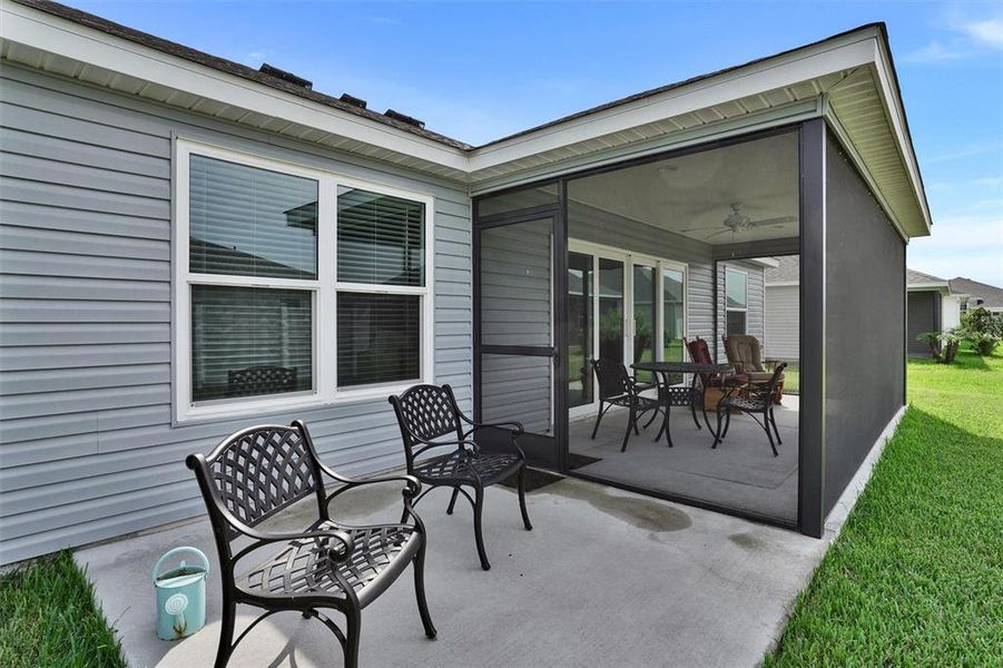 Exterior details and patio area of a home in , The Villages (Image 25). Exterior details and patio area of a home in , The Villages (Image 25).