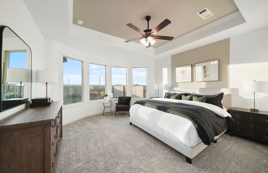 Owner's Suite with Tray Ceiling and Bay Window