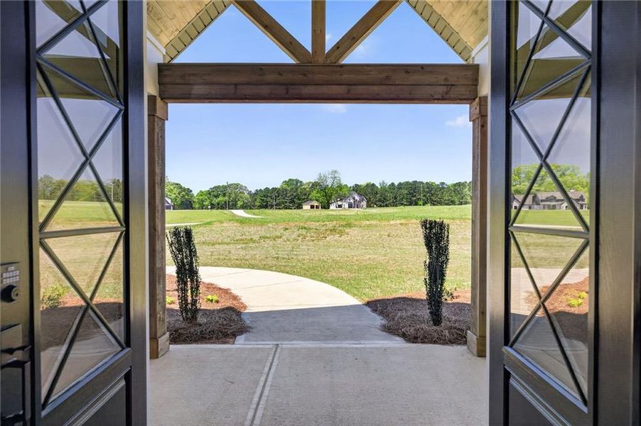 Exterior details and patio area of a home in The Meadows at Lake Circle, Buchanan (Image 3).
