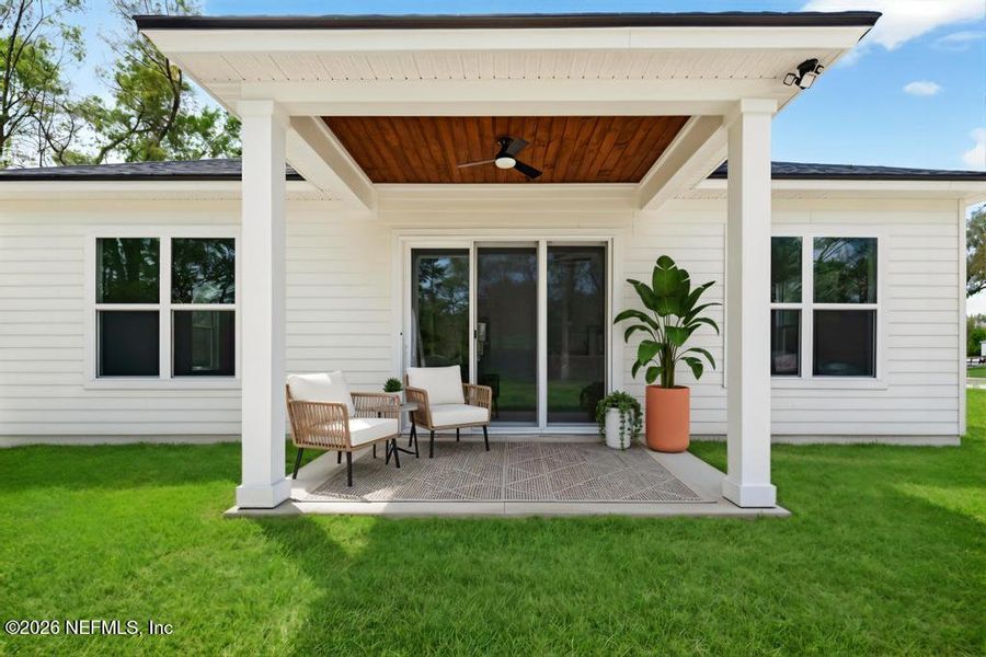 Exterior details and patio area of a home in , Yulee (Image 42). Exterior details and patio area of a home in , Yulee (Image 42).