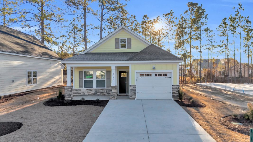 Representative exterior photo of a completed home built from the Glendale II by Great Southern Homes in White Oak Estates, Conway, SC (Image 20).