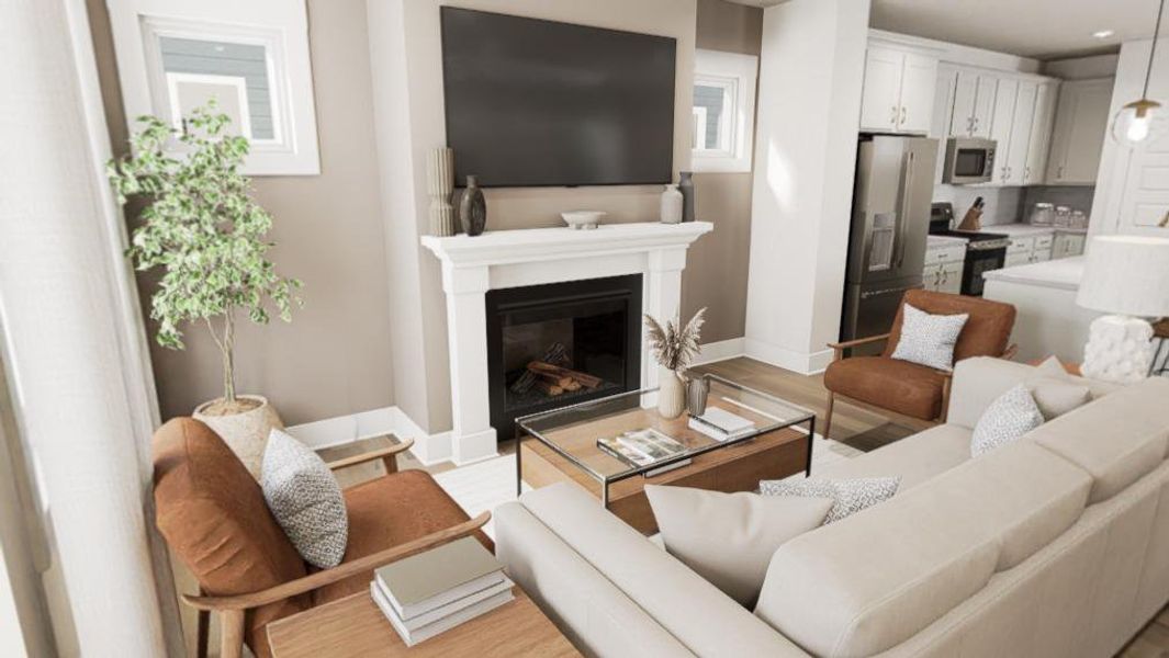 Furnished interior view inside a new home in Wendell Falls, Wendell (Image 9).