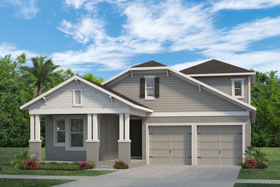 Representative exterior photo of a completed home built from the Hemingway by Rockwell Homes in Northlake At Ovation, Winter Garden, FL (Image 30).