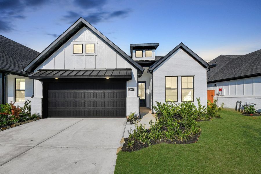 Front exterior of a new home in , Katy, TX, highlighting curb appeal (Image 23). Front exterior of a new home in , Katy, TX, highlighting curb appeal (Image 23).