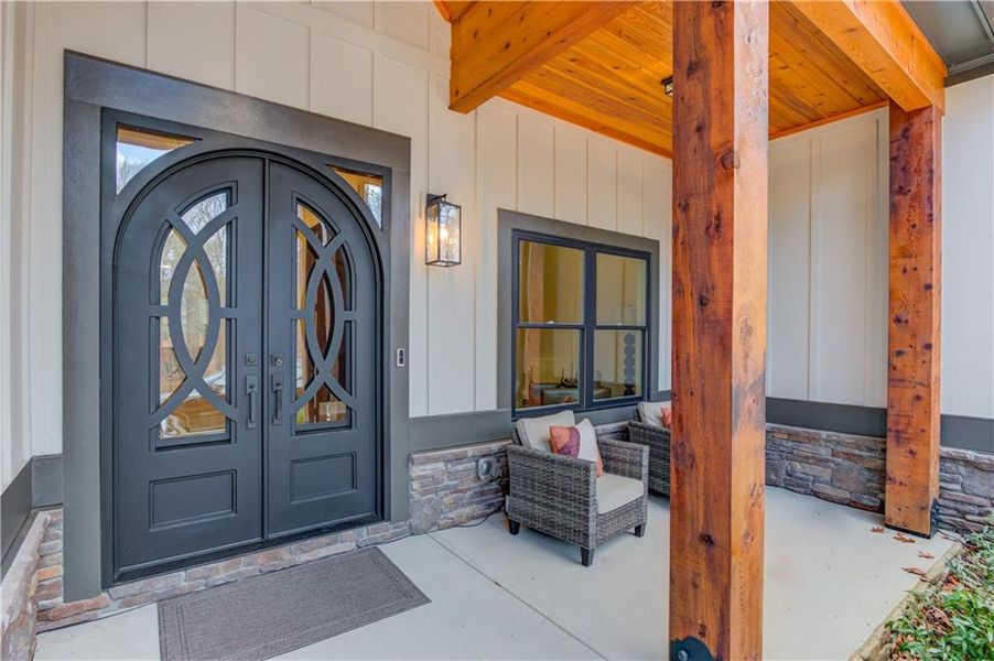 Exterior details and patio area of a home in , Suwanee (Image 23).