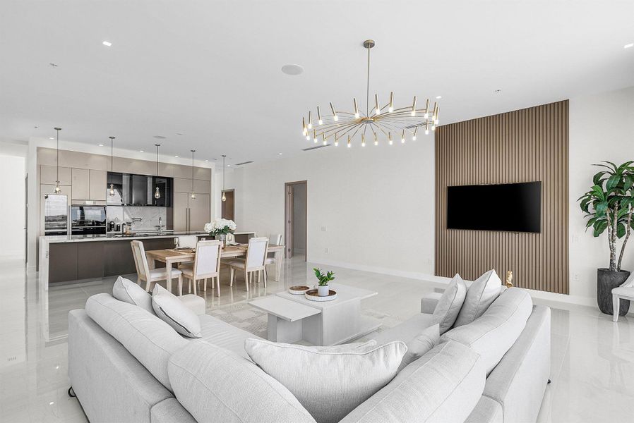 Furnished interior view inside a new home in , Delray Beach (Image 4). Furnished interior view inside a new home in , Delray Beach (Image 4).