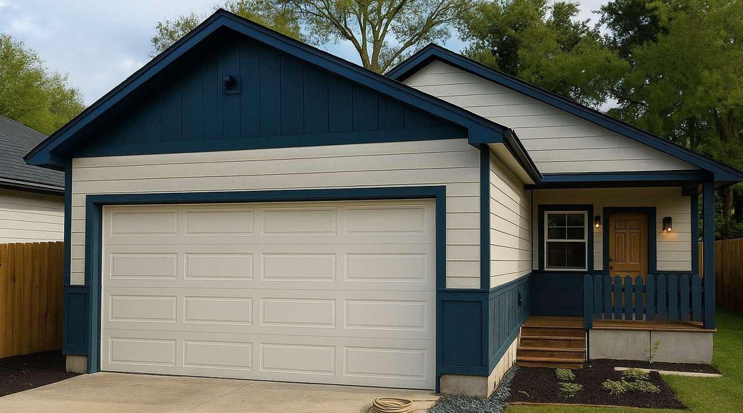 Front exterior of a new home in , Houston, TX, highlighting curb appeal (Image 2). Front exterior of a new home in , Houston, TX, highlighting curb appeal (Image 2).