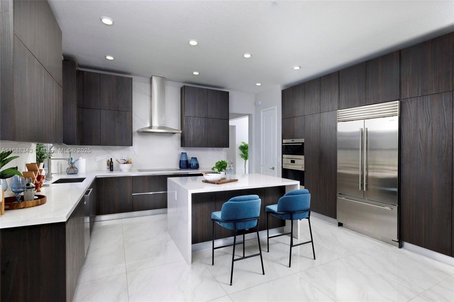 Furnished interior view inside a new home in , Miami (Image 19).