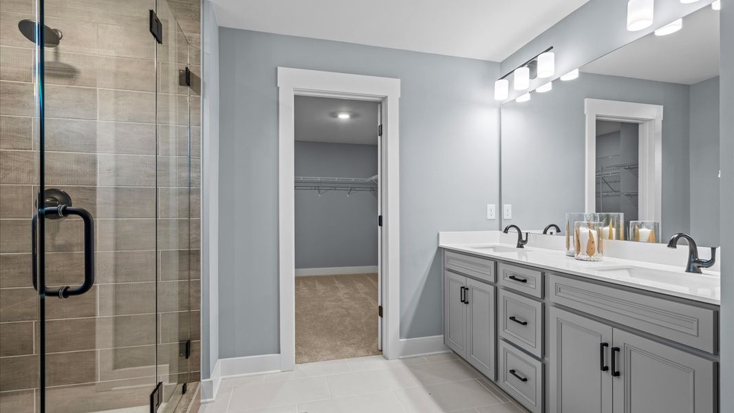 Primary Bathroom of The Drayton Design by DRB Homes