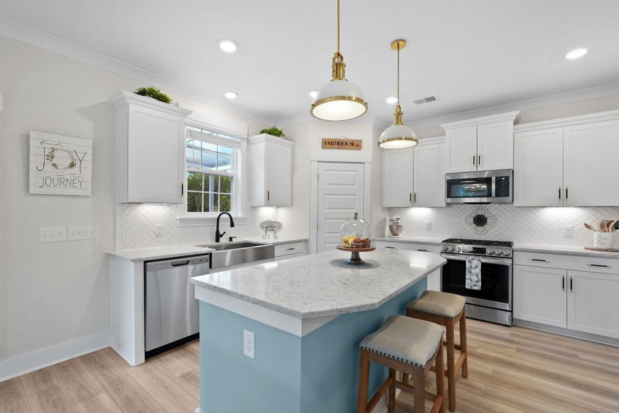 Furnished interior view inside a new home in Cordgrass Landing, Johns Island (Image 11).