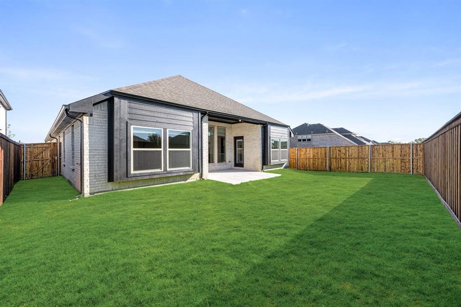 Exterior details and patio area of a home in ArrowBrooke Classic 50, Aubrey (Image 4).