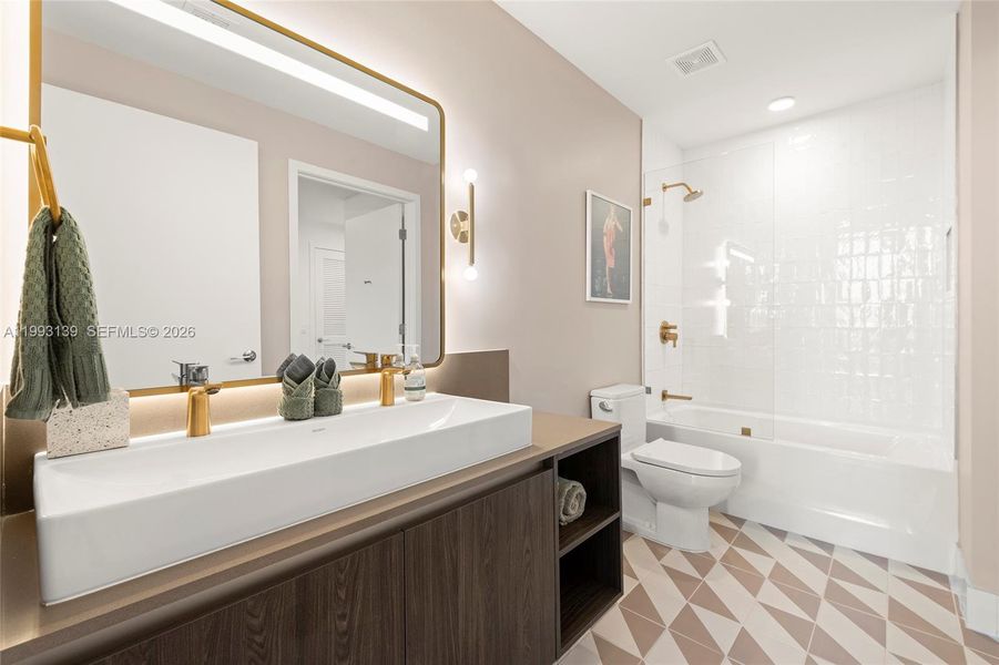 Furnished interior view inside a new home in , Miami (Image 13). Furnished interior view inside a new home in , Miami (Image 13).