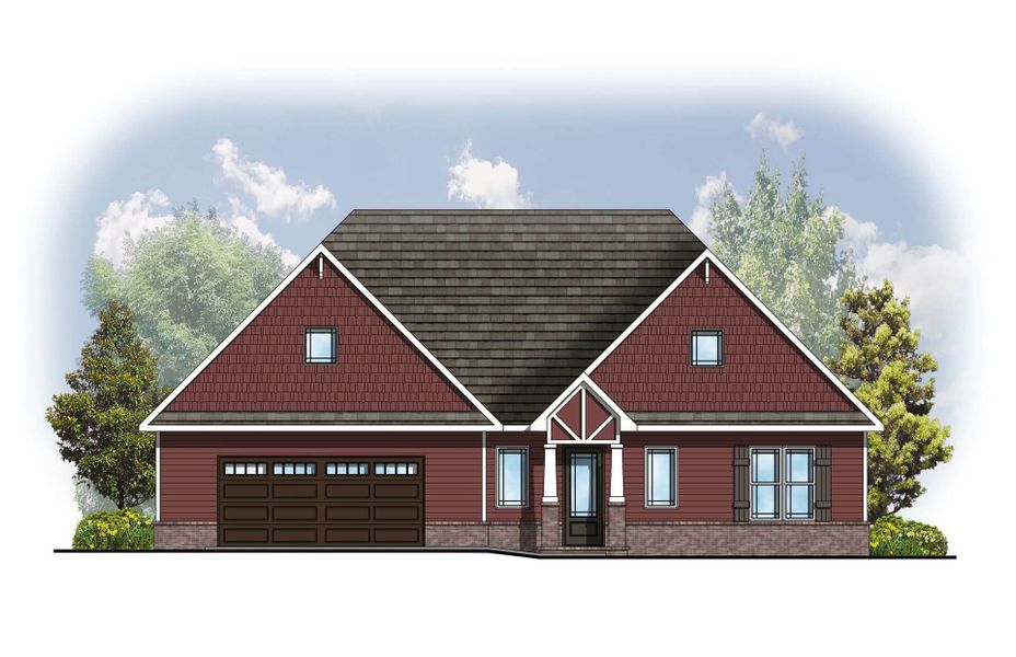 Representative rendering of the exterior for the Laurel II by Cook Bros. Homes (Image 7).