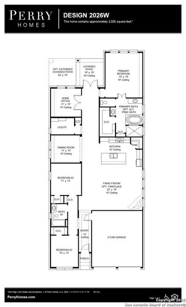 2D floor plan layout of this home in Kallison Ranch 45', San Antonio, TX (Image 2). 2D floor plan layout of this home in Kallison Ranch 45', San Antonio, TX (Image 2).