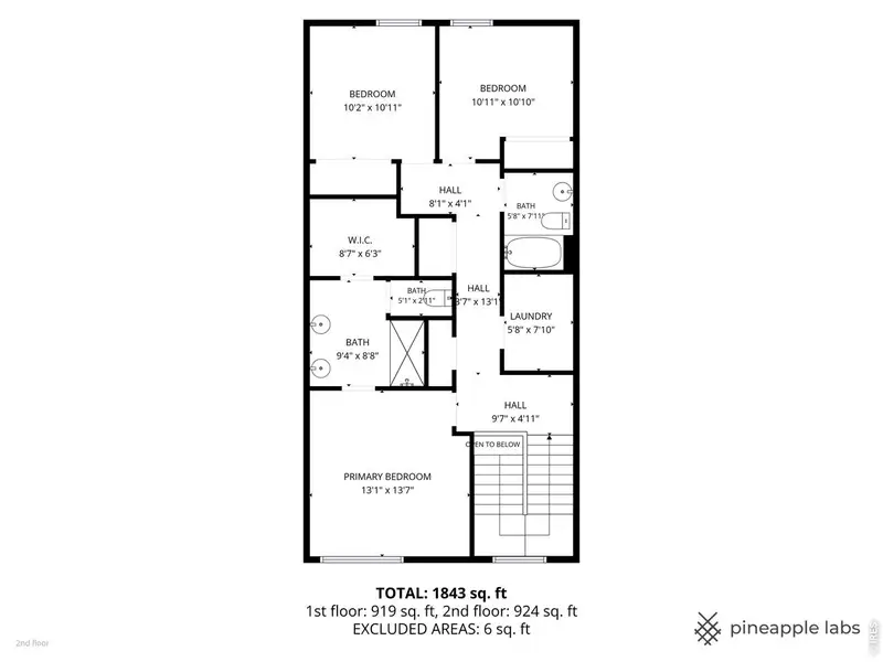 2D floor plan layout of this home in , Broomfield, CO (Image 5).