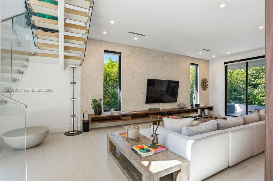 Furnished interior view inside a new home in , Miami Beach (Image 6). Furnished interior view inside a new home in , Miami Beach (Image 6).