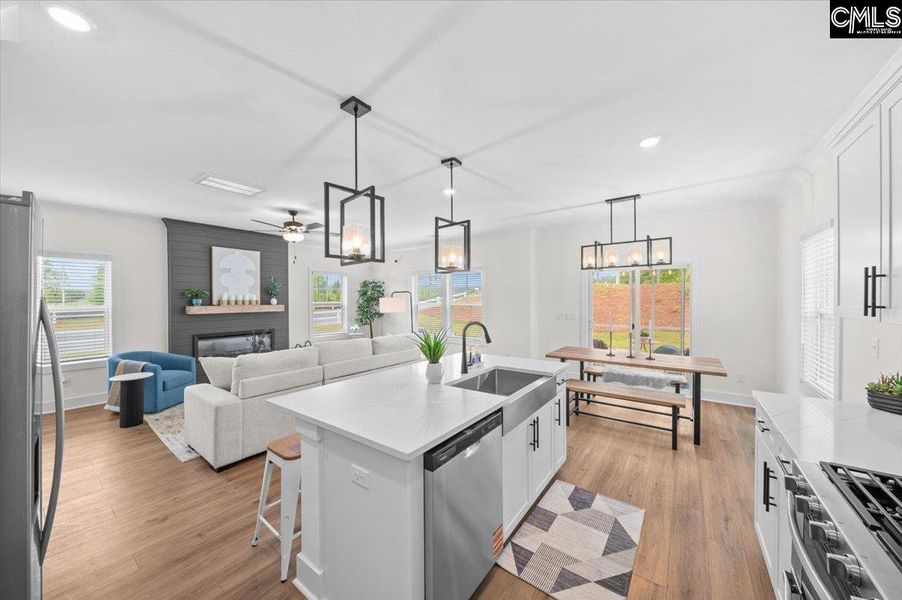 Furnished interior view inside a new home in Blythewood Farms, Blythewood (Image 9). Furnished interior view inside a new home in Blythewood Farms, Blythewood (Image 9).