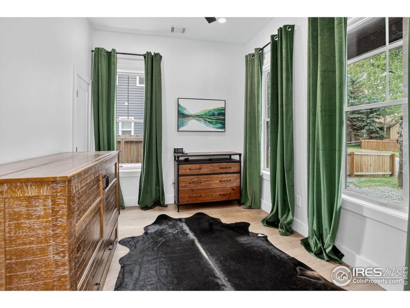 The second first floor bedroom, currently used as an office space is connected to the convenient Jack n Jill bathroom The second first floor bedroom, currently used as an office space is connected to the convenient Jack n Jill bathroom