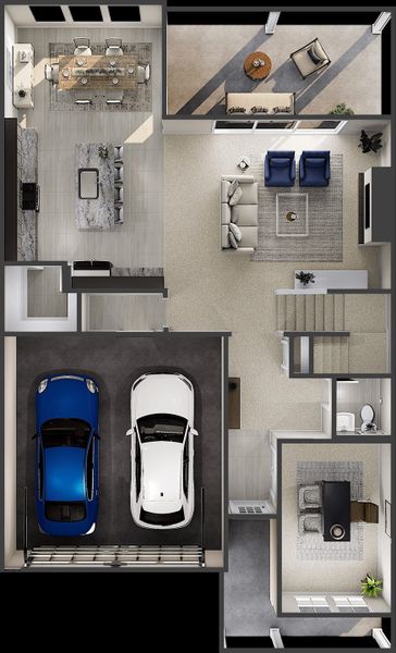 2D floor plan layout for the Magnolia by Tri Pointe Homes in The Retreat at Harvest, Argyle, TX (Image 4).
