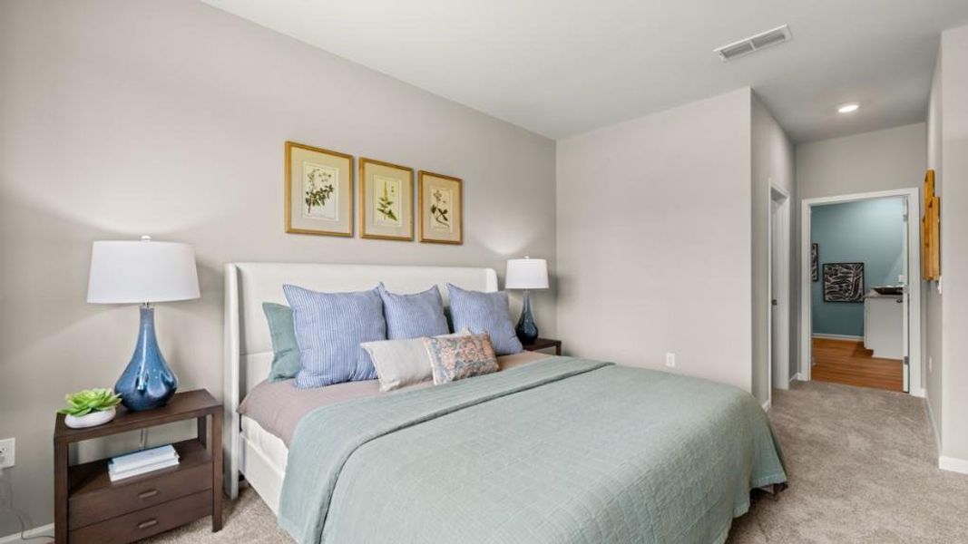 Furnished interior view inside a new home in Oaks at Cedar Grove, Fairburn (Image 6).